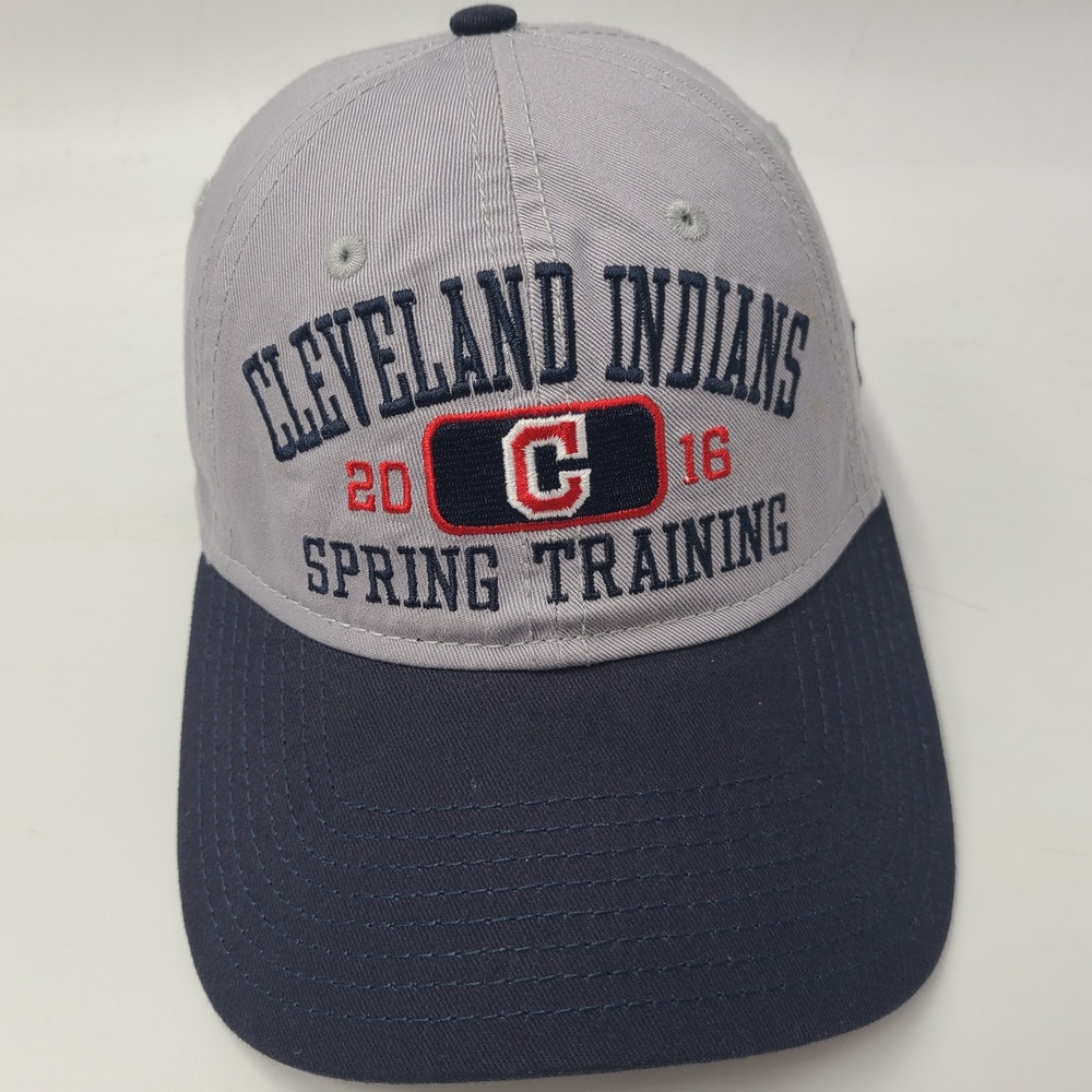 Cleveland Indians Hat Strapback New Era 9Twenty Gray MLB 2016 Spring Training
